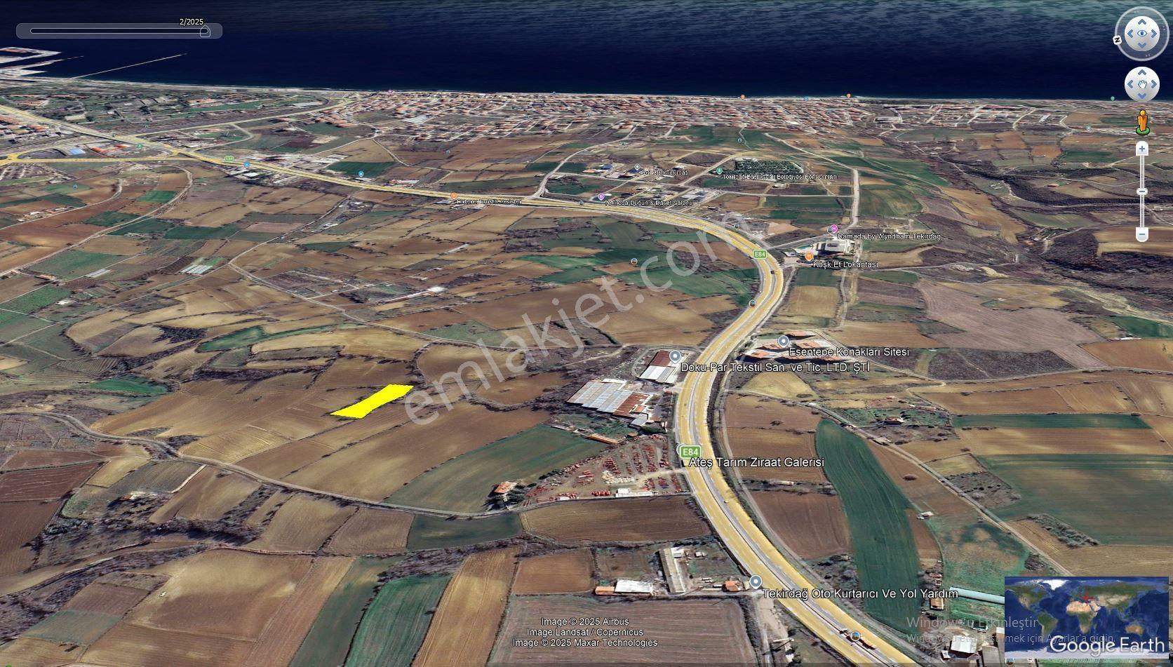 Takas + Nakit Tekirdağ Yavuz Mahallesinde Full Deniz Doğa Ve Şehir Manzaralı Villa İmarlı Yer - Görsel 2