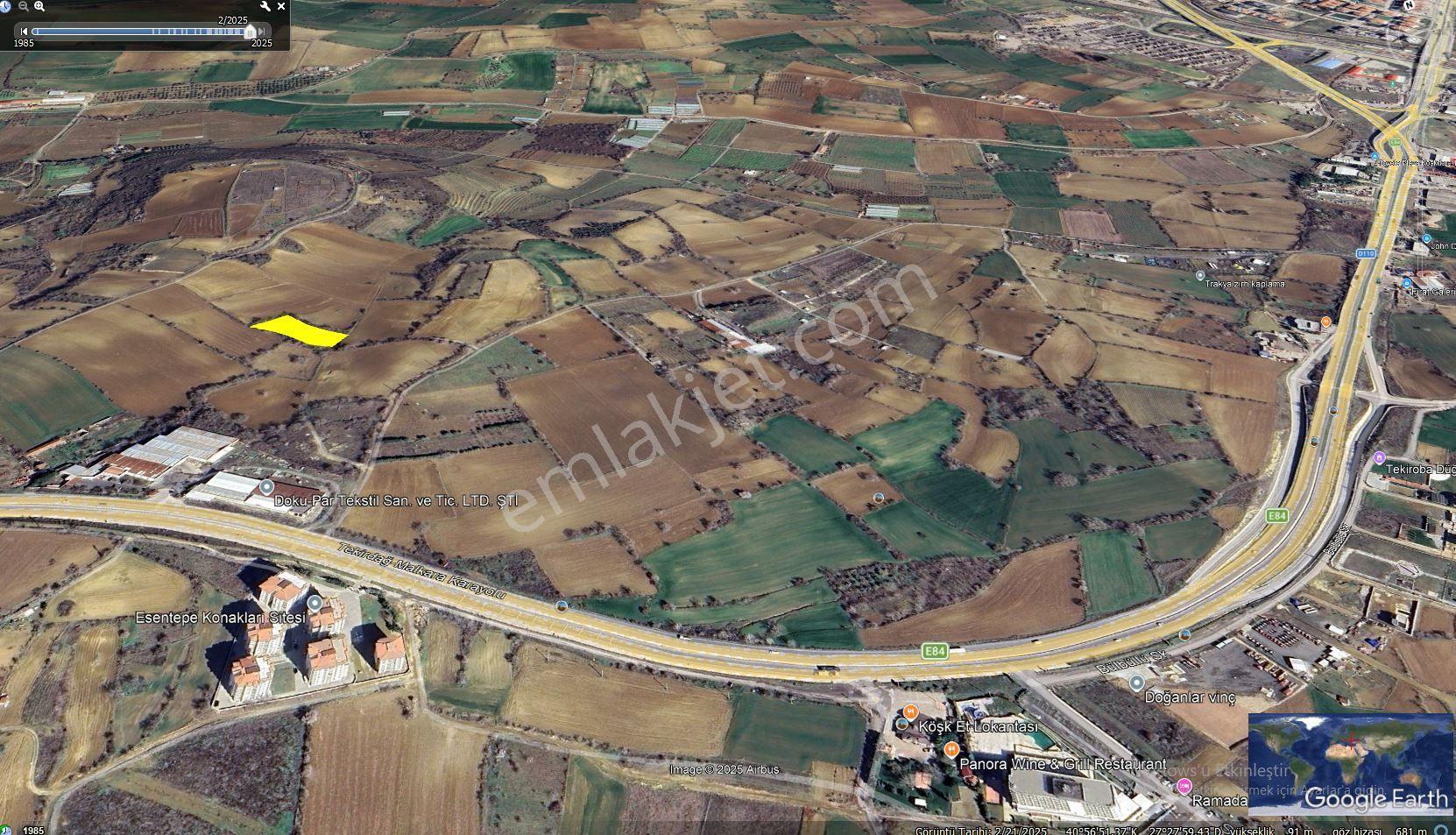 Takas + Nakit Tekirdağ Yavuz Mahallesinde Full Deniz Doğa Ve Şehir Manzaralı Villa İmarlı Yer - Görsel 8