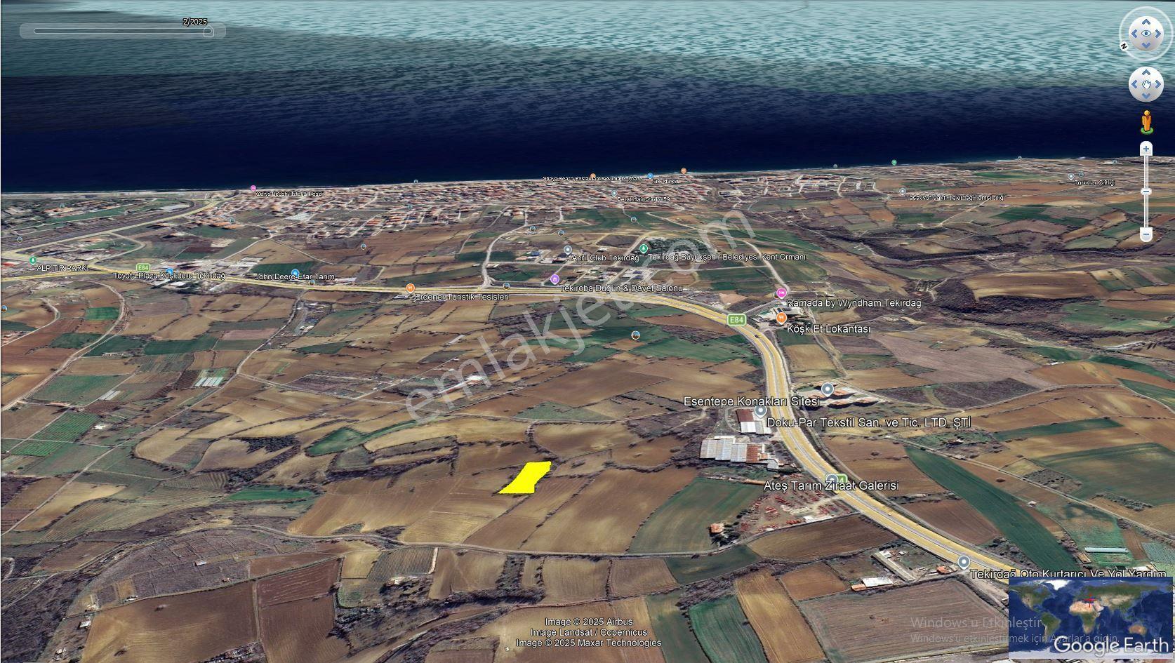 Takas + Nakit Tekirdağ Yavuz Mahallesinde Full Deniz Doğa Ve Şehir Manzaralı Villa İmarlı Yer - Görsel 9