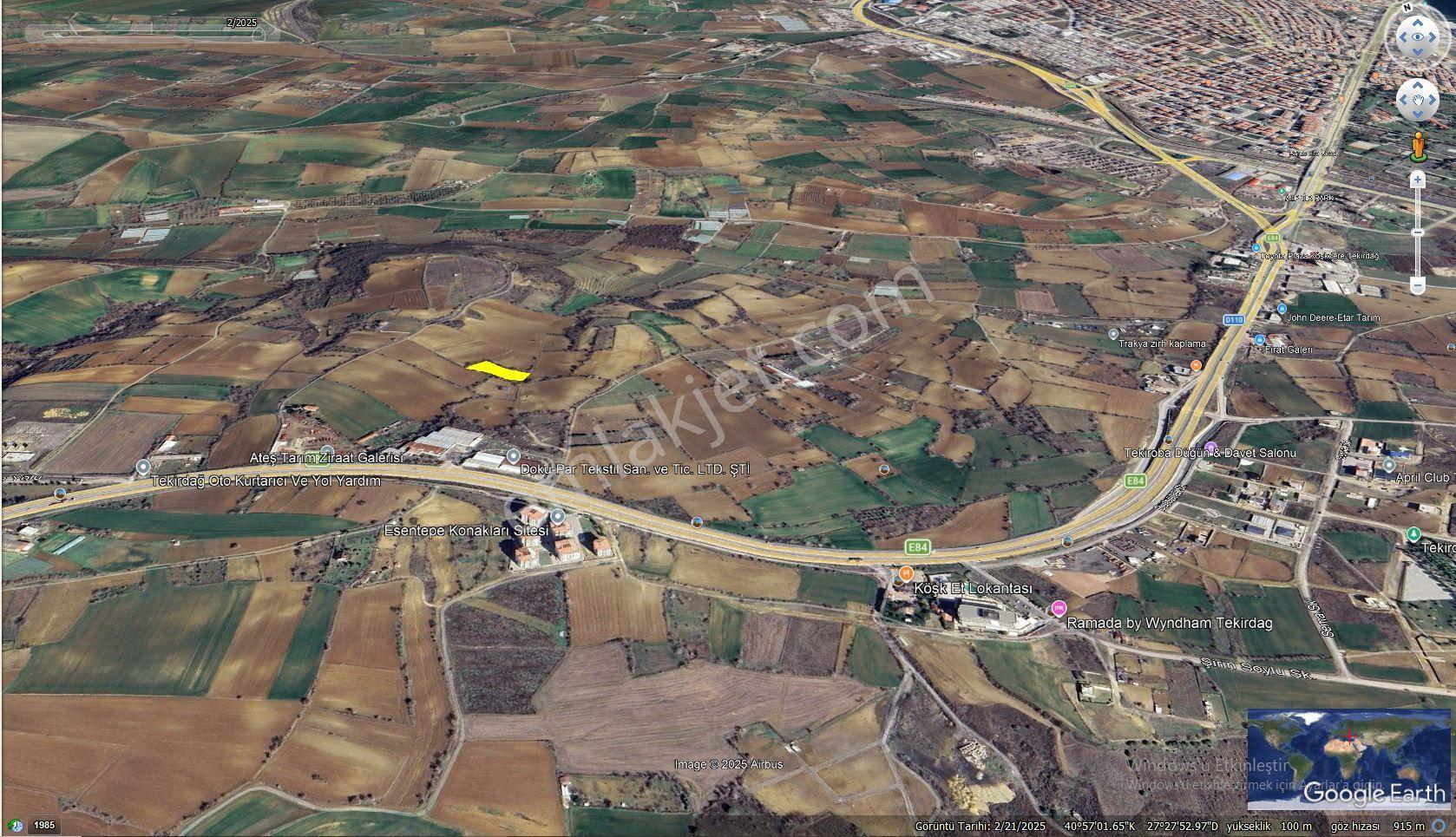 Takas + Nakit Tekirdağ Yavuz Mahallesinde Full Deniz Doğa Ve Şehir Manzaralı Villa İmarlı Yer - Görsel 6