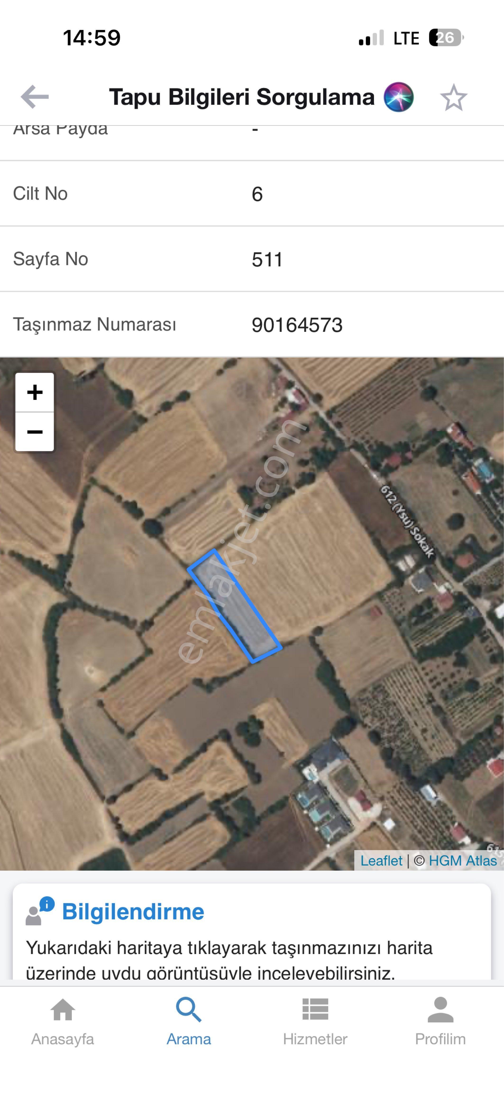 Üzümlü Ova’da Satılık Tarla
