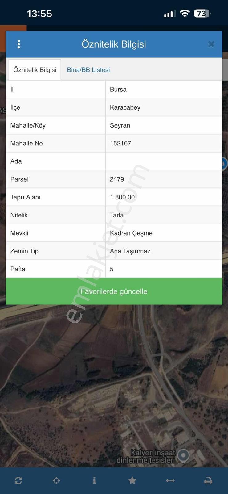 Karacabey Seyran Otobana Cephe 1800 M2 Tek Tapu Yatırımlık - Görsel 2