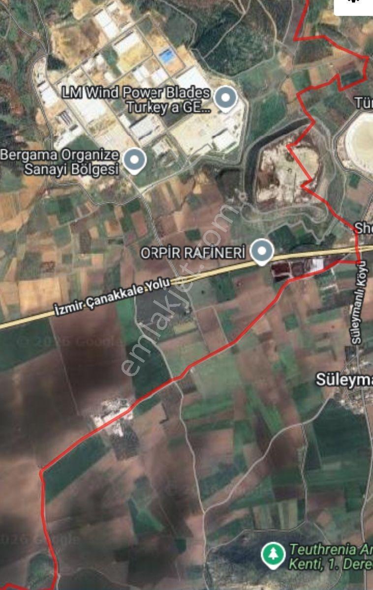 İzmir Bergama Organize'de Yol Cepheli 11 Dönüm Arazi - Görsel 2