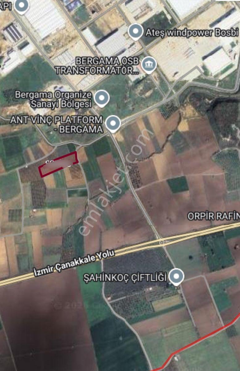 İzmir Bergama Organize'de Yol Cepheli 11 Dönüm Arazi