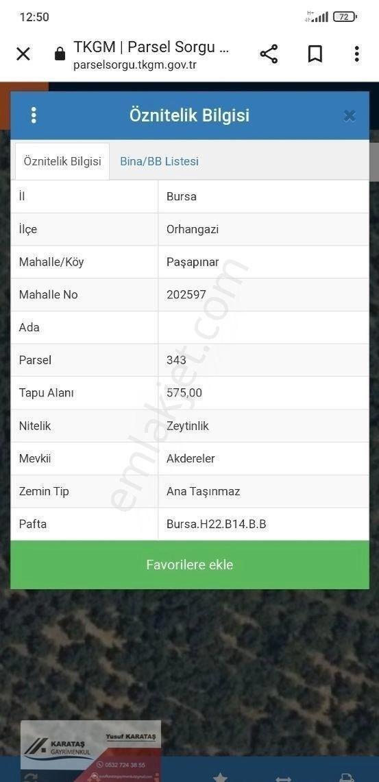 Orhangazi Paşapınar Köyünde Göl Manzaralı Kupon Arazi - Görsel 3