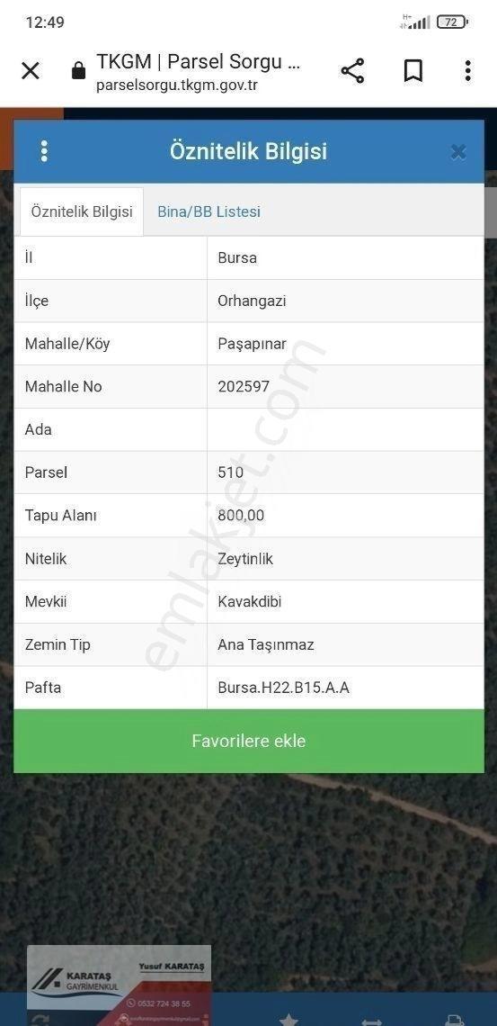Orhangazi Paşapınar Köyünde Göl Manzaralı Kupon Arazi - Görsel 10