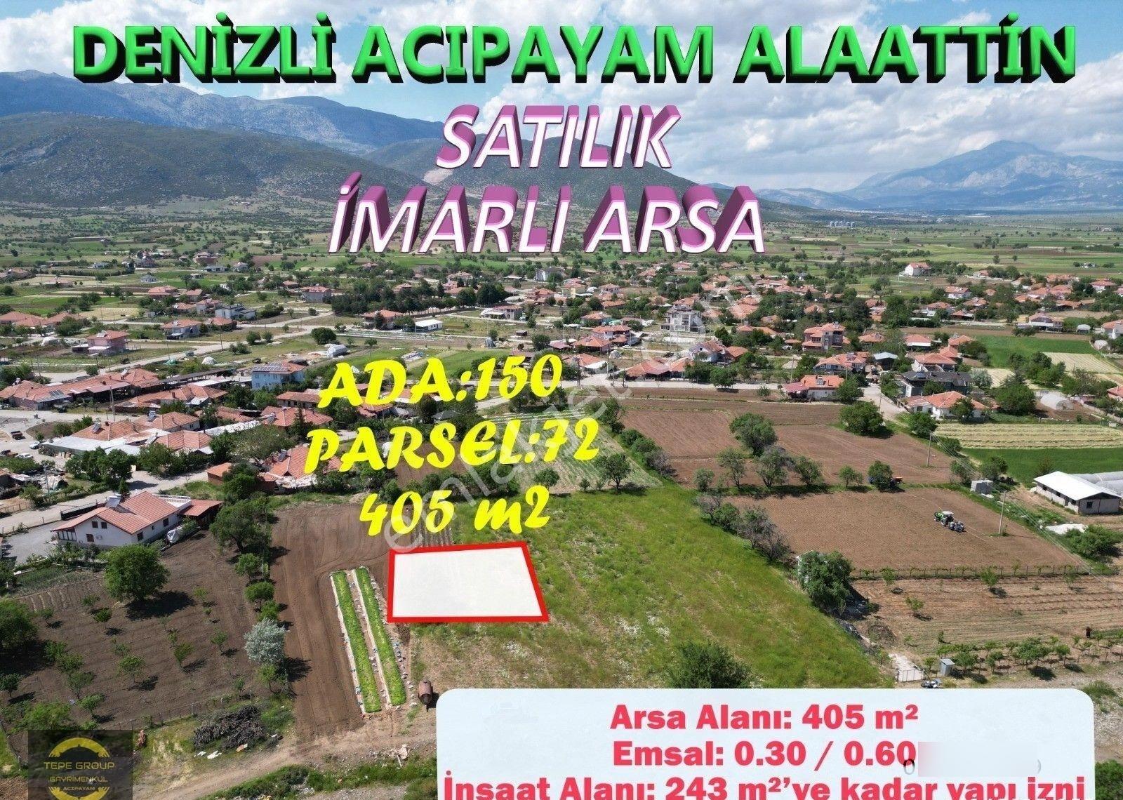 Acıpayam Alaattin Mahalle Merkezinde 849 M2 Satılık İmarlı Arsa - Görsel 6
