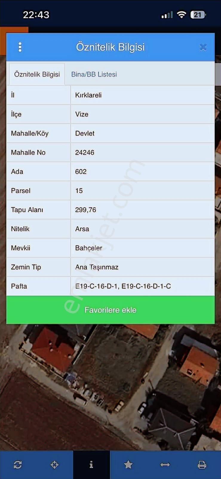 Kırklareli Vize - Devlet Mah . Merkezde 300 M2 İmarlı Arsa - Görsel 2