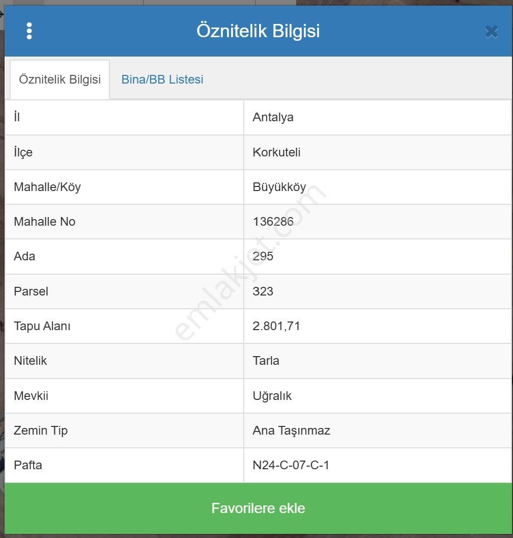 Antalya Korkuteli Büyükköy'de 2802m² Müstakil Tarla - Görsel 3