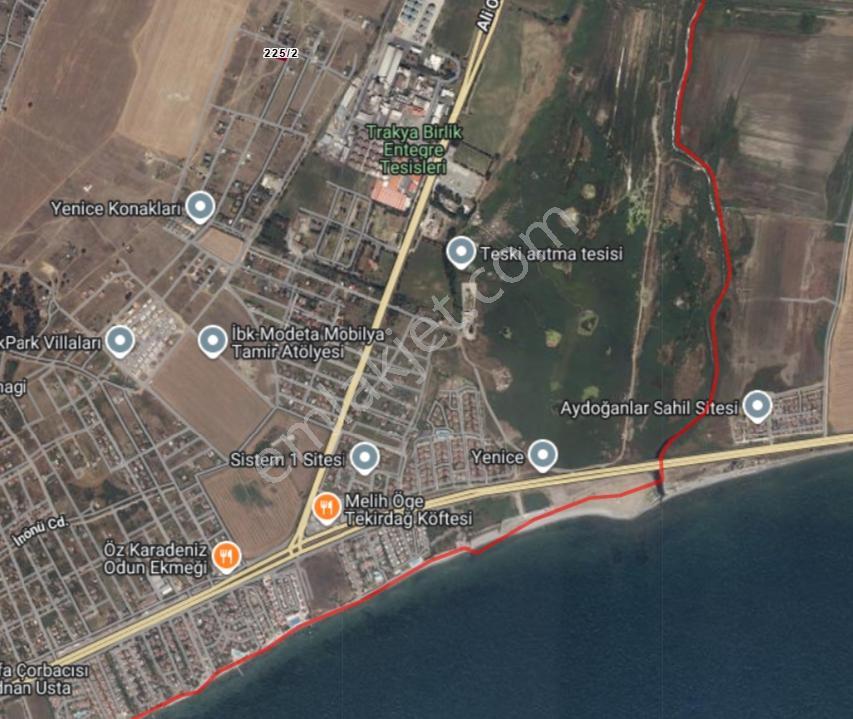 Tekirdağ Çorlu Yenicede Deniz Manzaralı 464m² Villa İmarlı Arsa - Görsel 4