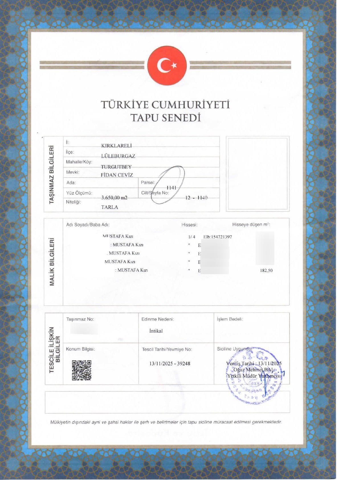 Lüleburgaz Turgutbey'de Satılık 12.840 M² Tarla - Görsel 7