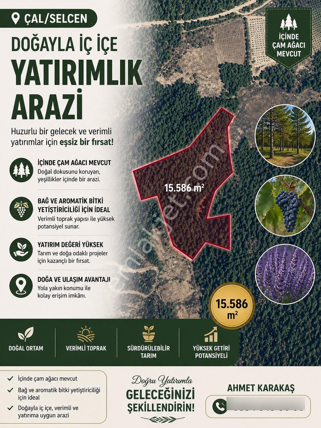 Çal Selcende Yatırımlık Arazi