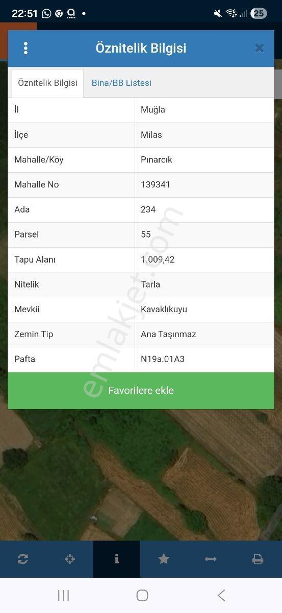 Milas Pınarcık'ta Göl Kenarında Satılık Tarla - Görsel 3