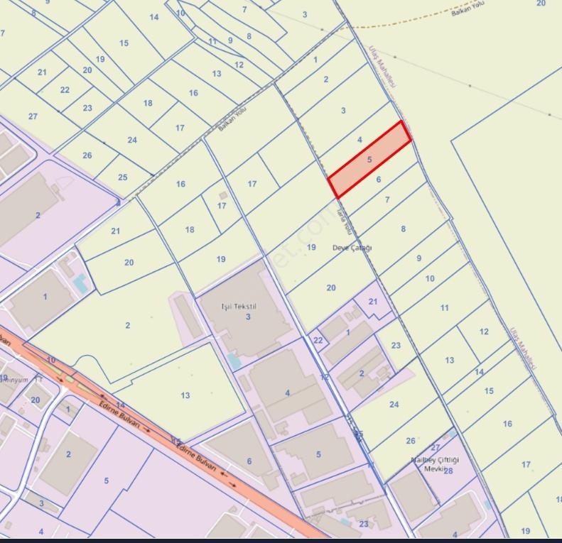 Osb'nin Dibinde 12.879 M² Tarla! Ergene Vakıflar Yatırım Fırsatı - Görsel 5