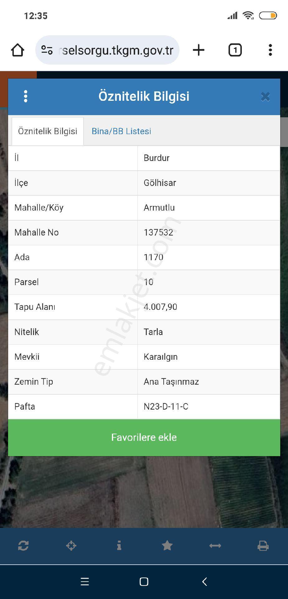 Armutlu Satılik Tarla 4 Donum - Görsel 3