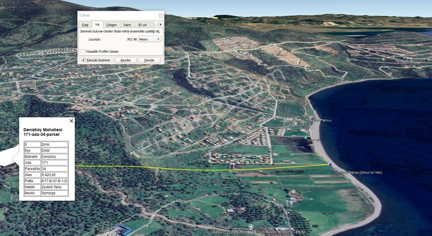 Alaaddin Okçu Satıyor Denize 764 M Mesafede Müstakil Parsel