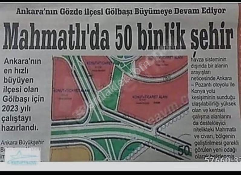 Gölbaşı Mahmatlı'da Konut İmarlı, Köşe Parsel Satılık Arsa - Görsel 2