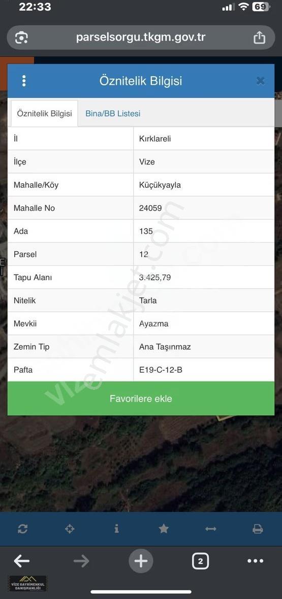 Vize Küçükyayla Köyünde İmara Sınır 3.425 M2 Müstakil Tarla - Görsel 13