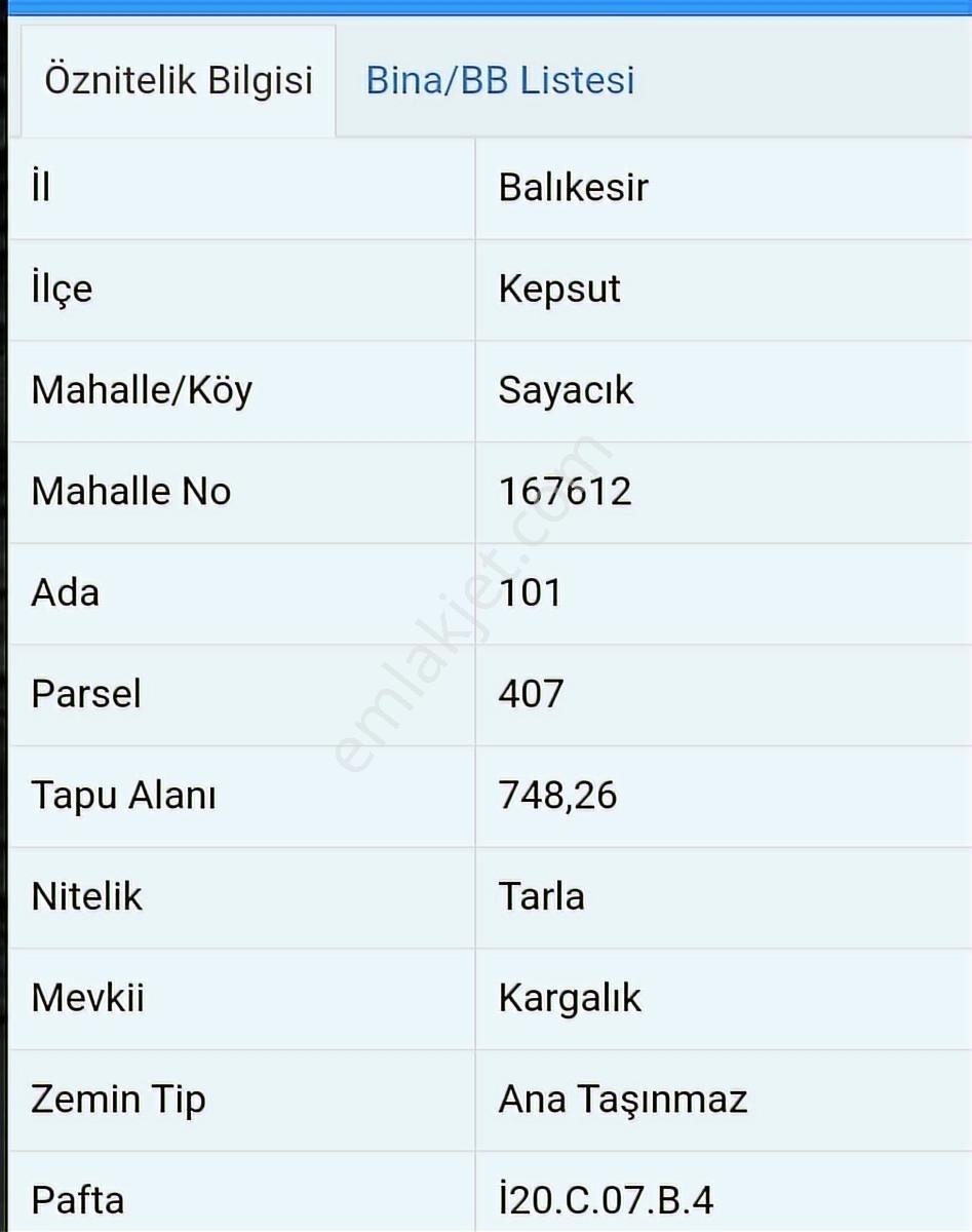 Kepsut Sayacıkta İmar Sınırında Yatırımlık Tarla Hobi Bahçesi - Görsel 2