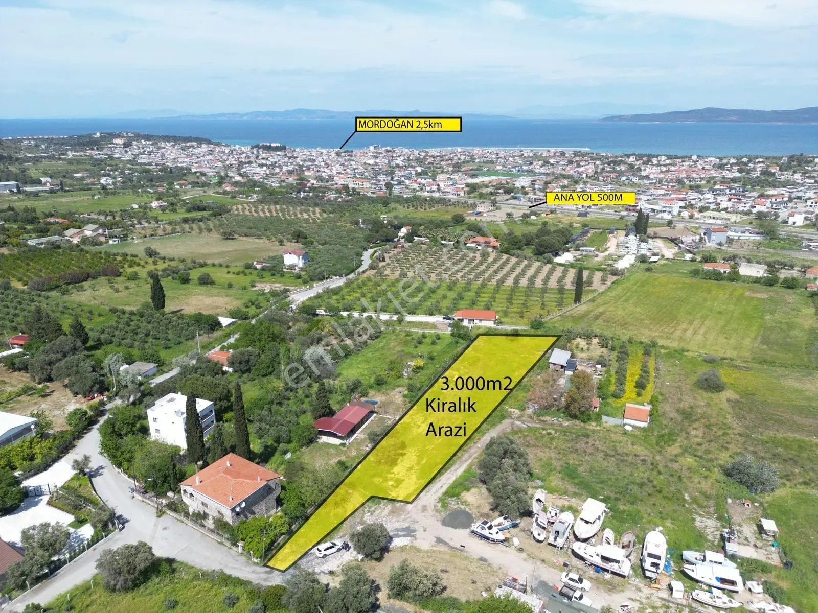 Mordoğanda Depolama Ve Tarımsal Faliyetler İçin Kiralık Tarla