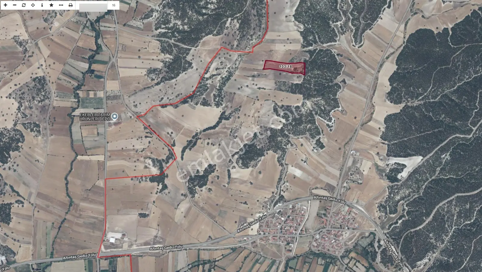 Profasor *dan Gümüşlü Köy Gediz Kütahya 14.181m2 Tarla - Görsel 5
