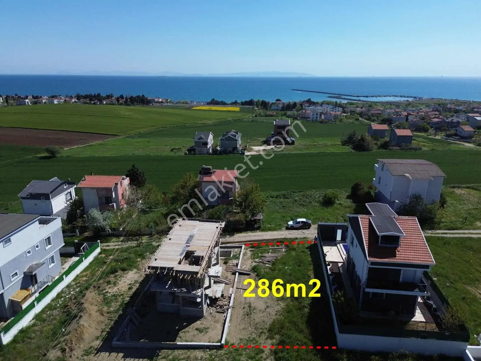 Deniz Manzaralı 286m2 Müstakil İmarlı İfrazlı Satılık Arsa
