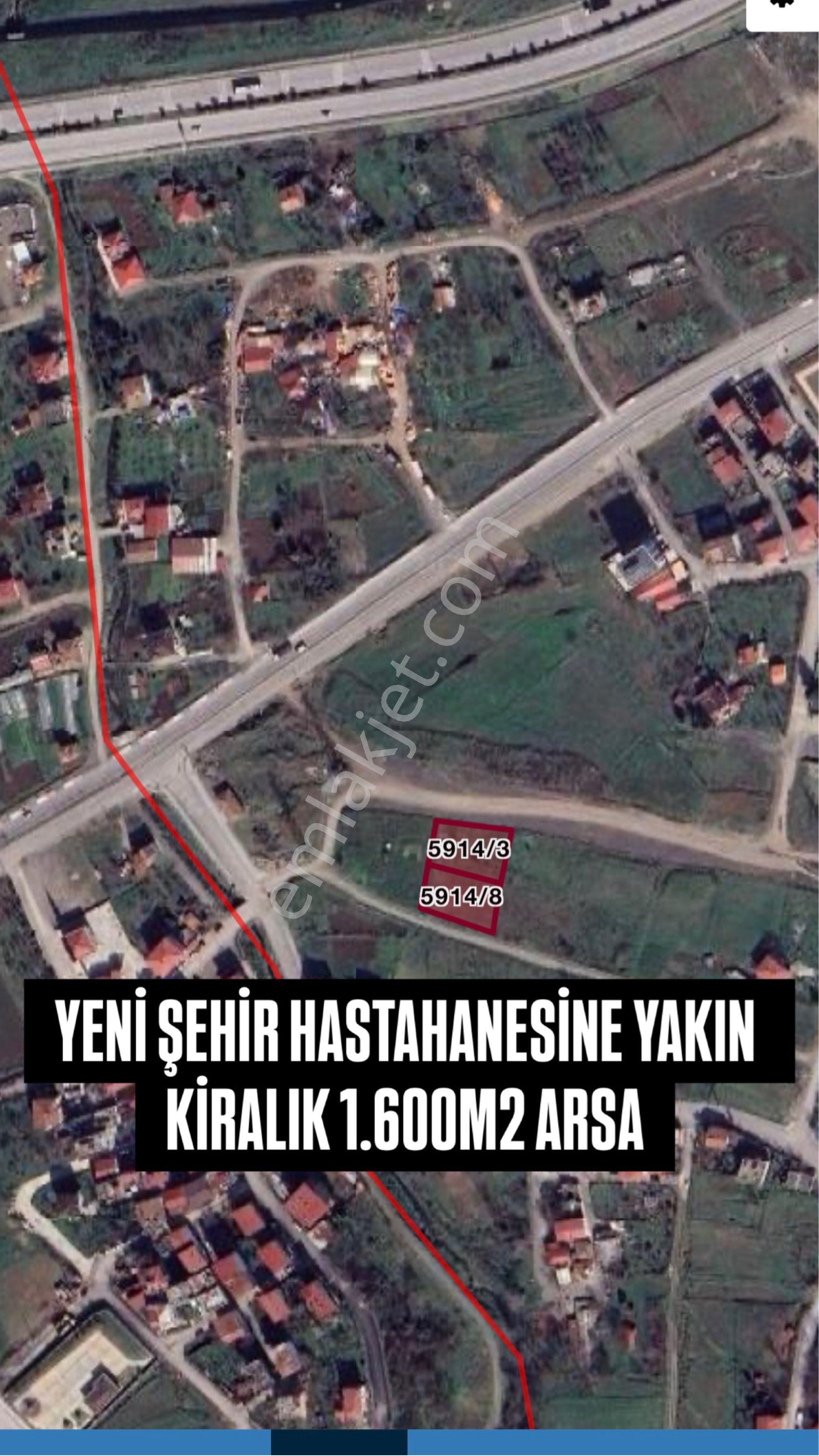 Yeni Şehir Hastahanesine Yakın 1.590m2 Kiralık Arsalar