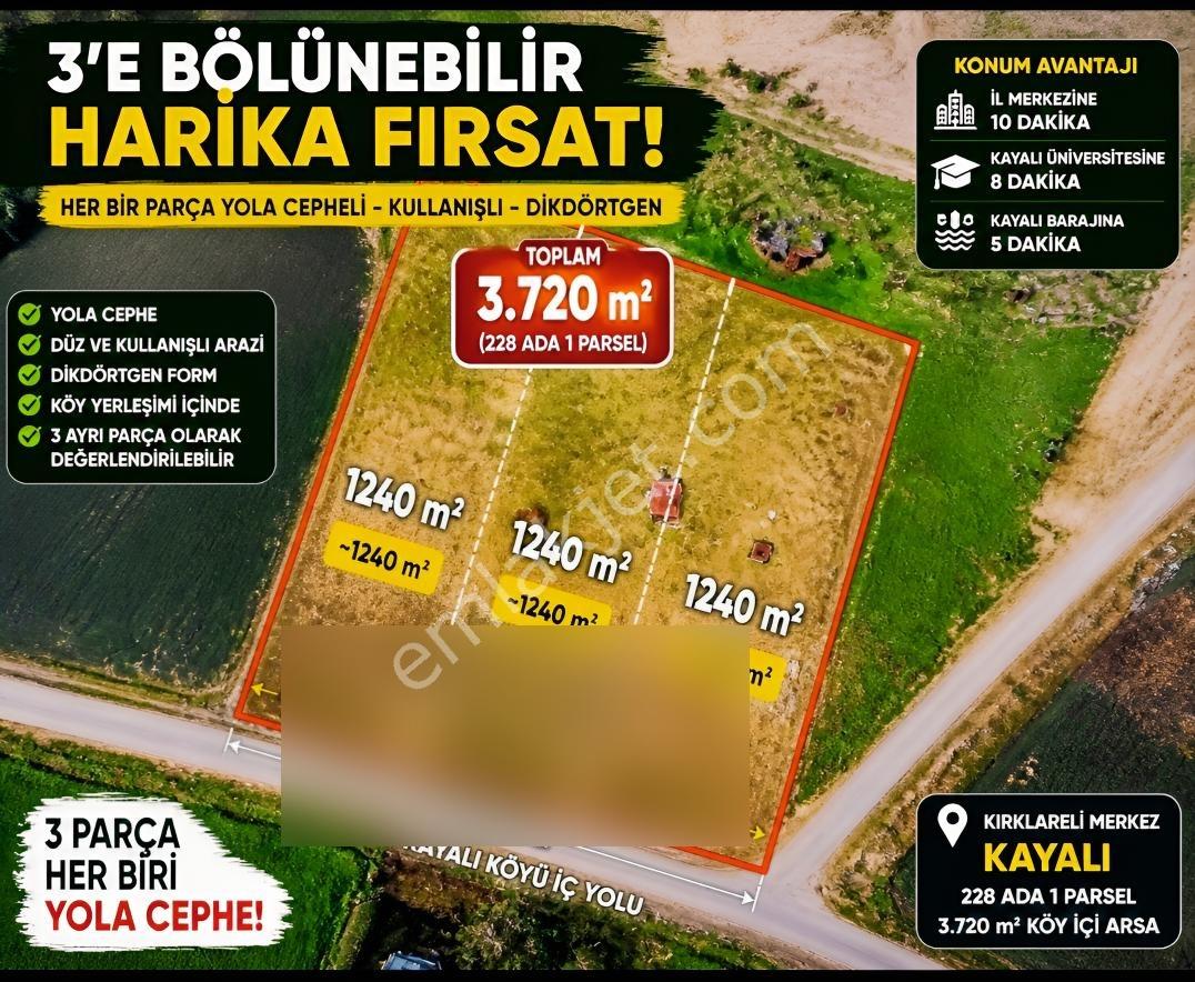 Kayalıda Süper Fırsat 3e Bölünebilir Köy İçi İmarlı 3.720 M² - Görsel 12