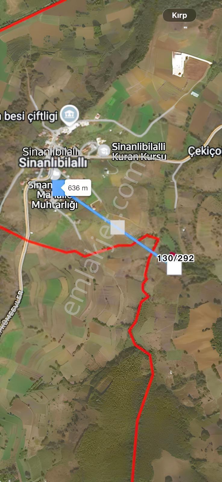 Sinanlıbilallı'da Müstakil Tapulu Net 1..091,61 M2 Yol'lu Arazi