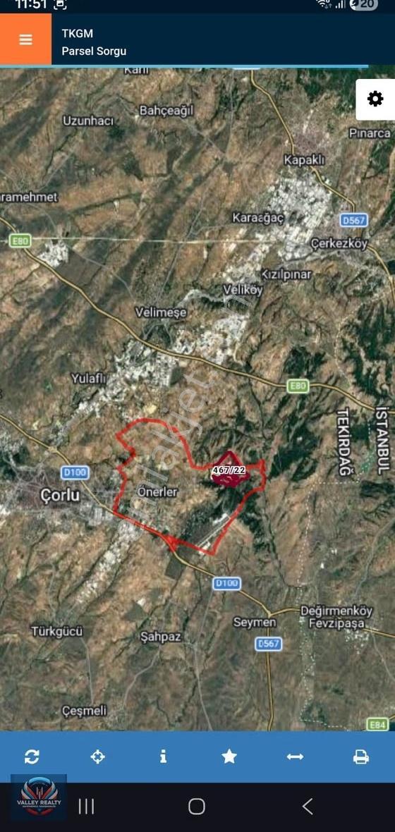 Valley'den Önerler Mah. 2.577 M2 Satılık Hisseli Tarla!