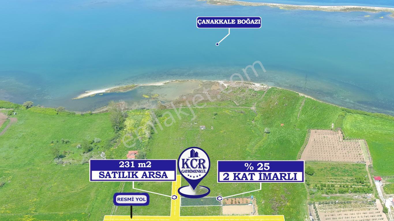 Çanakkale Çardak'ta İmarlı Boğaz Manzaralı Satılık Arsa - Görsel 2