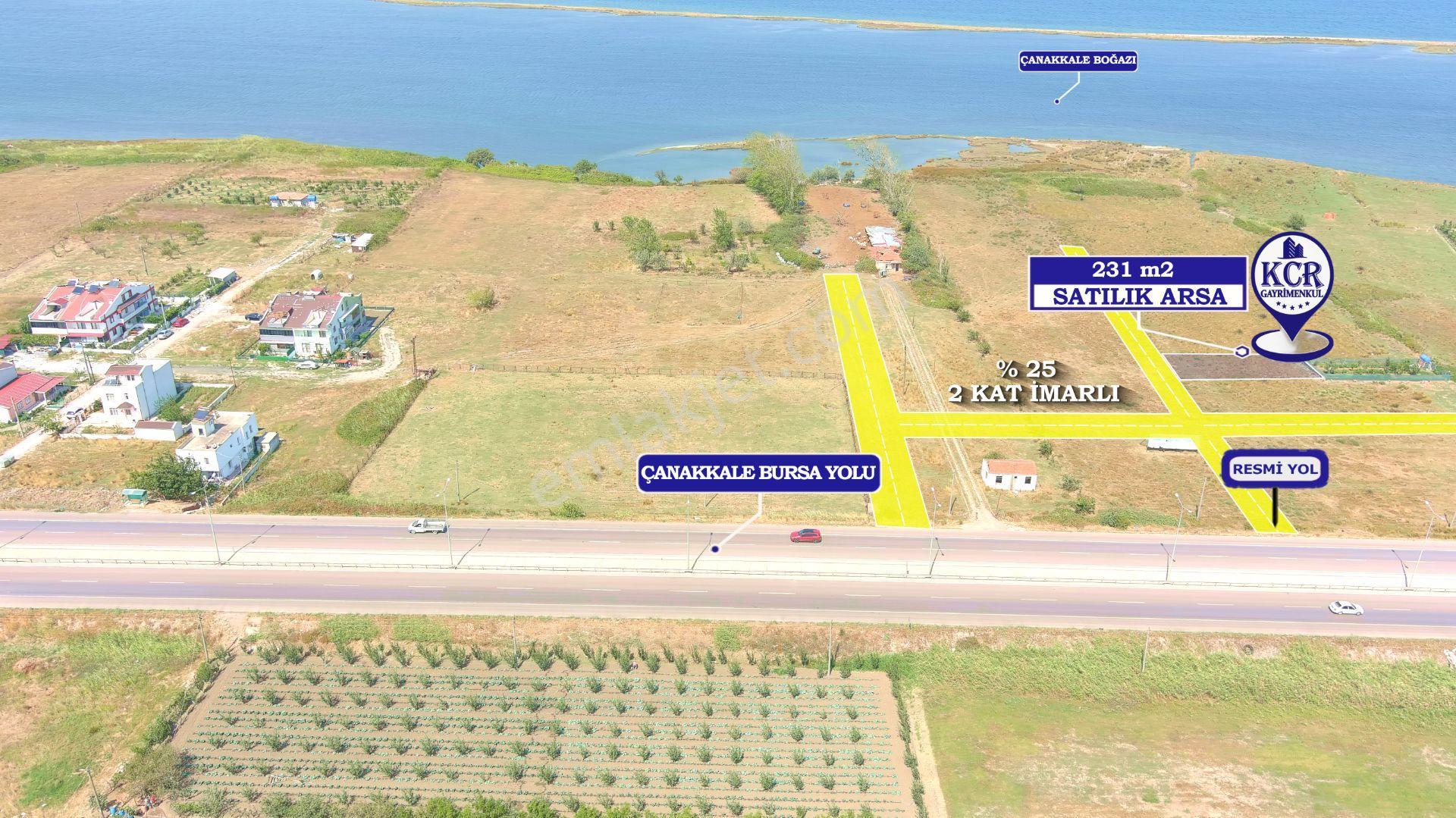 Çanakkale Çardak'ta İmarlı Boğaz Manzaralı Satılık Arsa - Görsel 26