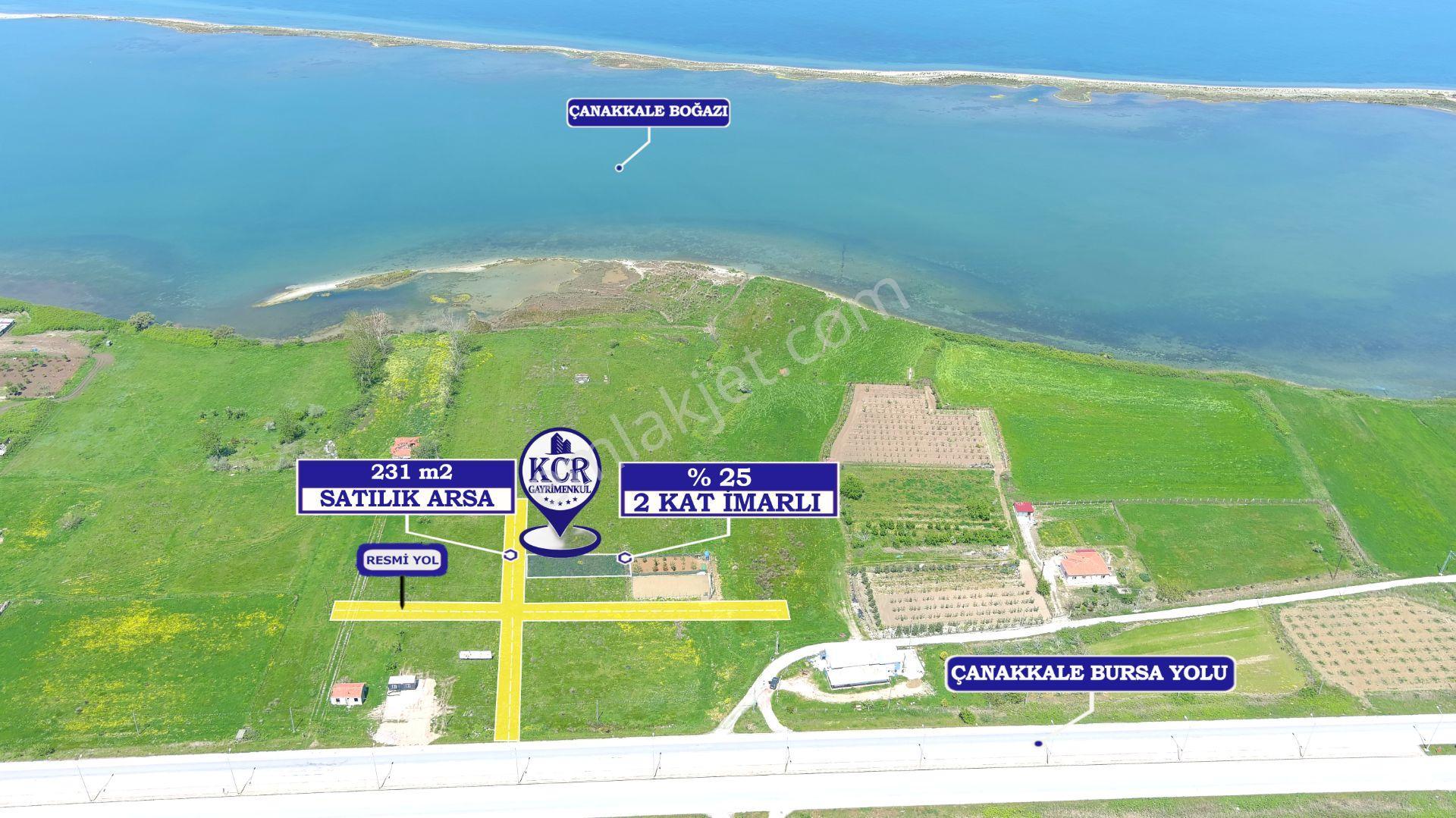 Çanakkale Çardak'ta İmarlı Boğaz Manzaralı Satılık Arsa - Görsel 10