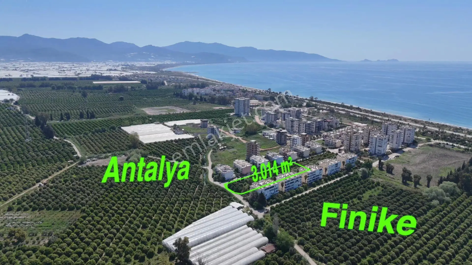 Antalya Finike Hasyurt’ta Denize 400 Metre Konut İmarlı Fırsat Arsa!
