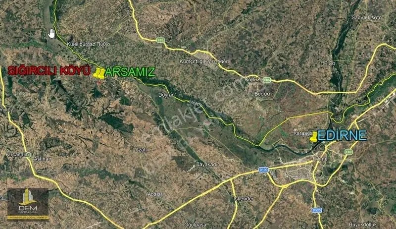 Edirne Uzunköprü Sığırcılı Köyünde Köy Dibinde Müstakil Tarla - Görsel 3