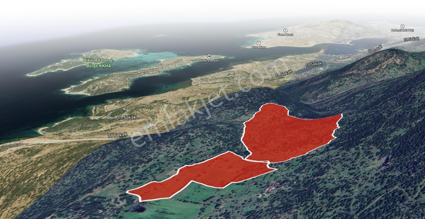 Dikili Denizköyde 138.735 M² Deniz Manzaralı Yatırımlık Tarla - Görsel 13