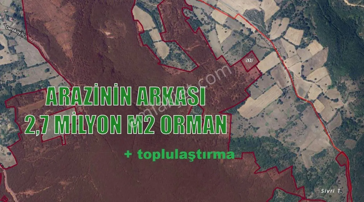 Arkası Orman - Köye Çok Yakın - Asfalta 1 Parsel Yakınlıkta - Görsel 6