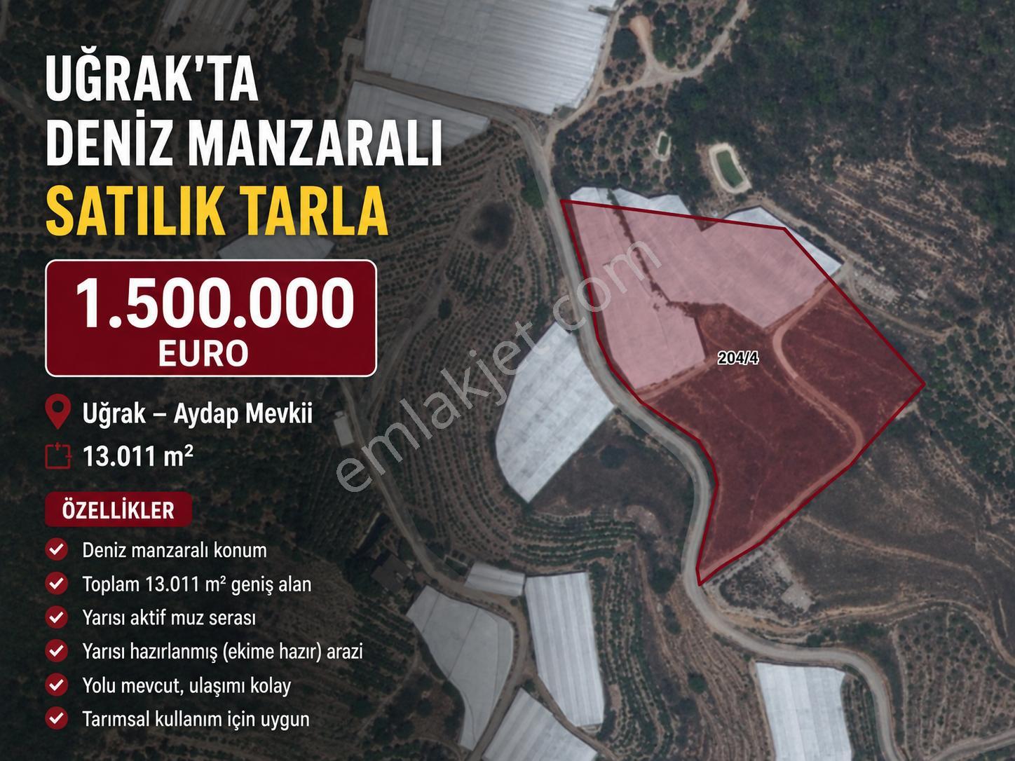 Alanya Uğrak’ta Deniz Manzaralı Satılık Tarla - Görsel 3