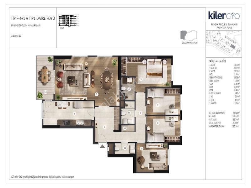 Pendik' Te Deniz Manzaralı Yeni Projede Lüks 4+1 Satılık Daire - Görsel 11