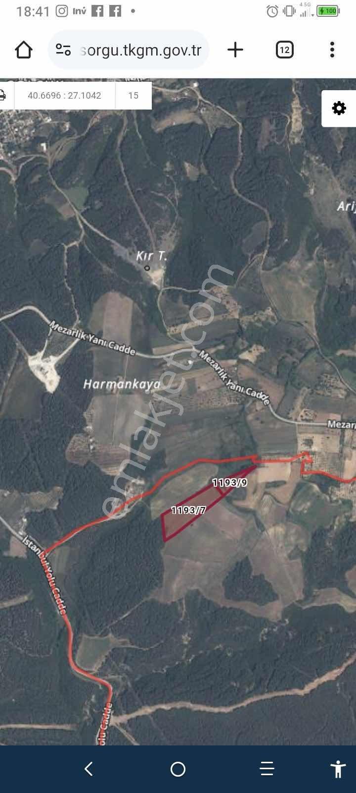 Demir İnşaattan Tekirdağ Şarköyde Tek Tapu 20 Dönüm Arsa - Görsel 4