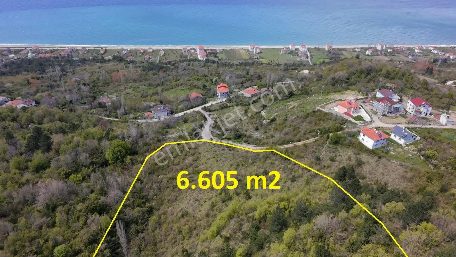Kastamonu Cide Gebeş Mahallesinde 6.605 Metre Kare Deniz Manzaralı Arsa - Görsel 2