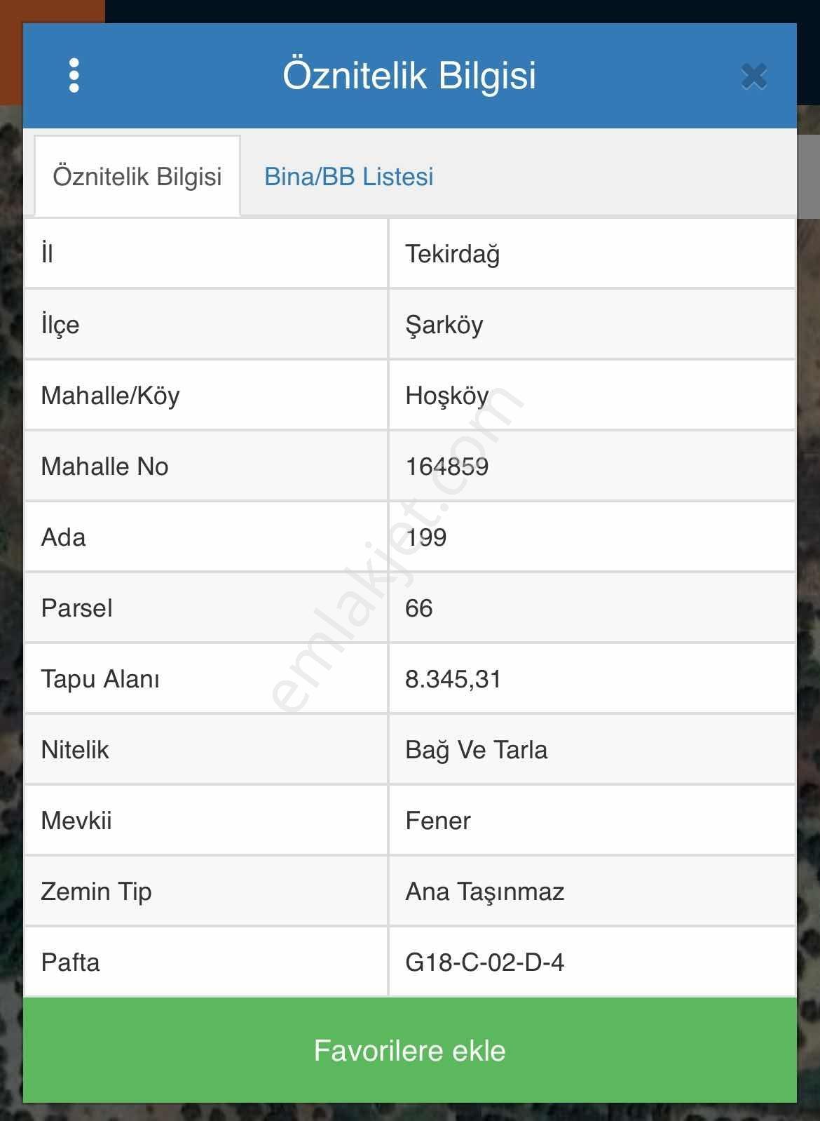 Tekirdağ Şarköy Hoşköy'de 8345 M2 Deniz Manzaralı Zeytinlik