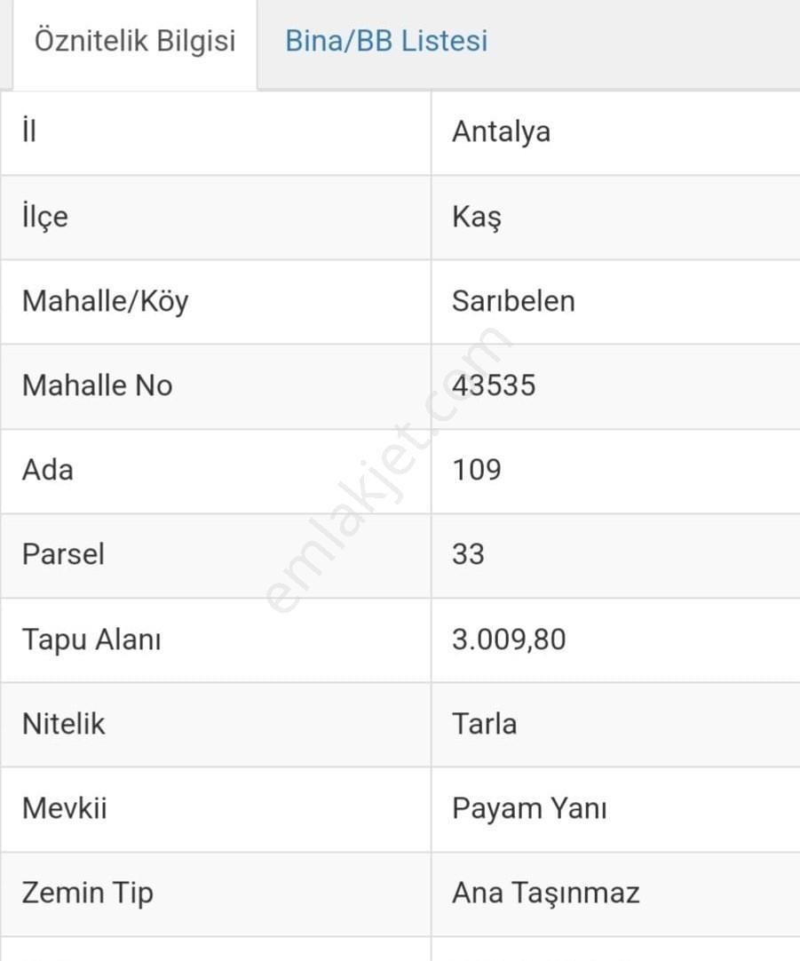 Antalya Kaş Sarıbelen Villa Bölgesinde 3010 M2 Tek Tapu Arsa - Görsel 4