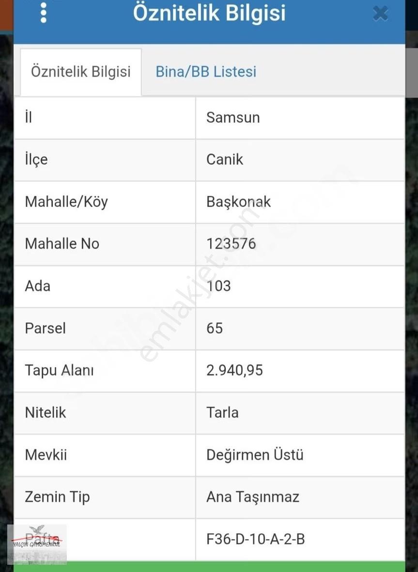 Samsun Canik Başkonak Da Fındık Bahçesi Yola Cephe