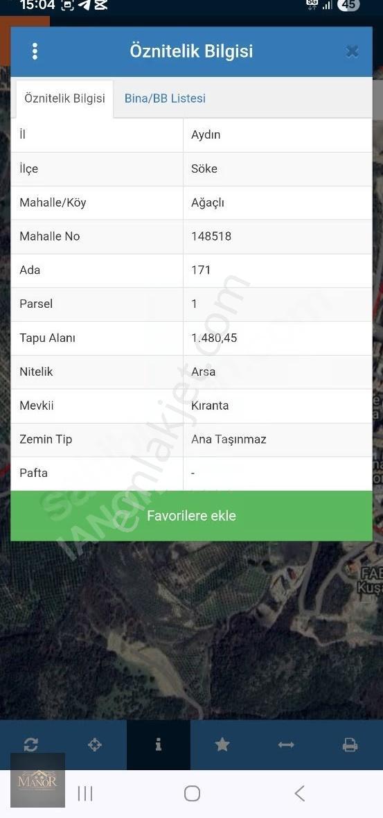 Aydın Söke Ağaçlıda Deniz Manzaralı 1480 M2 İmarlı Satılık Arsa - Görsel 6