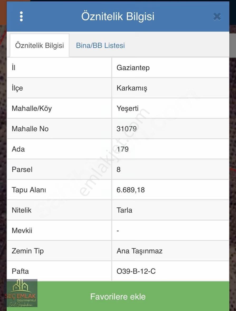 Satılık Karkamış Yeşerti Köyü( Kefrik) Mahsüllü Fıstık Bahçesi - Görsel 3