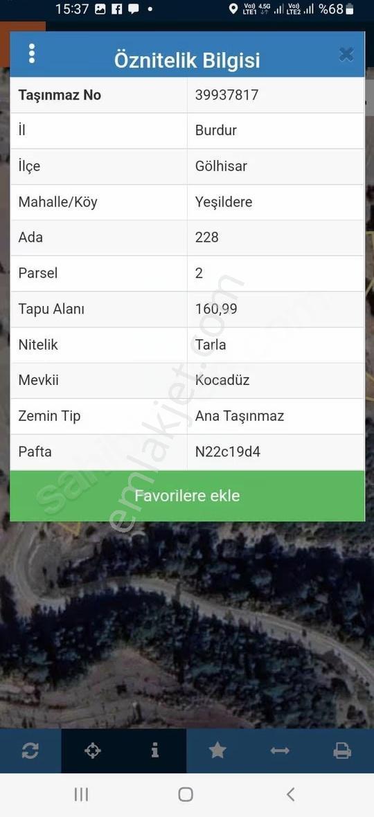 Burdur Gölhisarda Satılık 3700 M2 Bahçe - Görsel 6