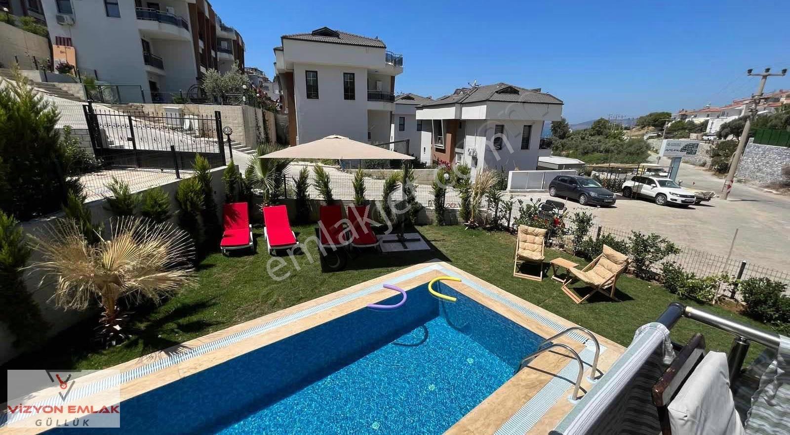 Milas Güllükte Deniz Manzaralı Müstakil Havuzlu Satılık Villa - Görsel 8
