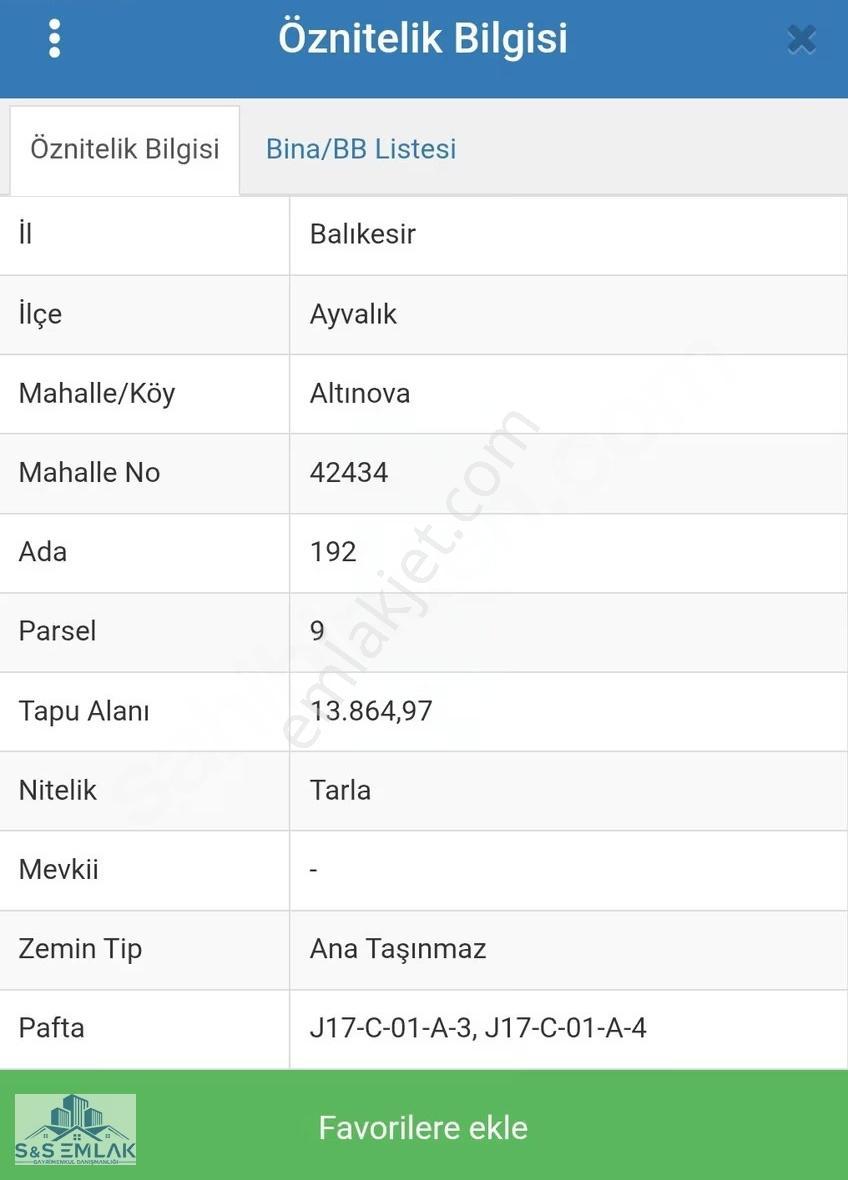 S&s Emlak'dan Ayvalık Altınova'da Satılık 13.864 M2 Tarla - Görsel 10