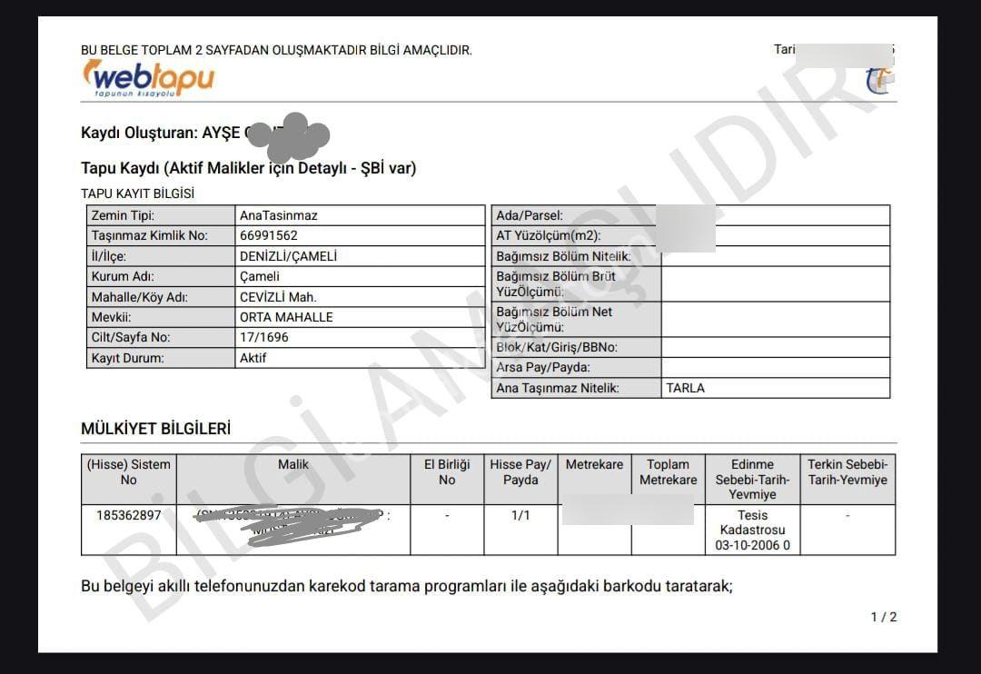 İhtiyaçtan Dolayı Satılık Tarla - Görsel 2
